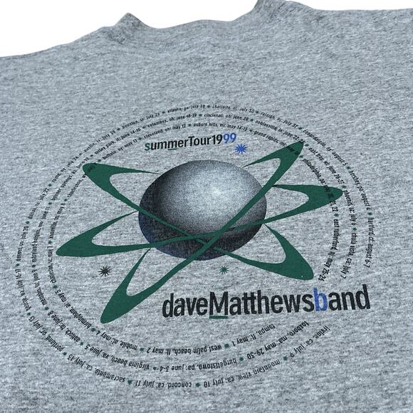 Vintage 1999 Dave Matthews Band Summer Tour XL Gray T-Shirt Merch. 90s All Sport - Picture 1 of 8